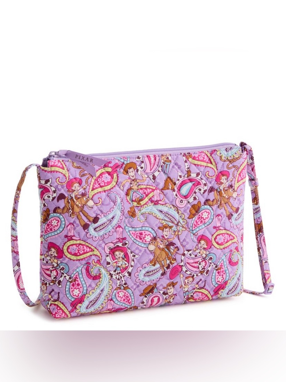 Vera Bradley Large hipster bag crossbody purse Toy Story rodeo paisley pink New